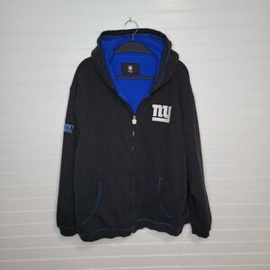 NFL Pro Line Mens Size 2XL New York Giants Hoodie Zip Up Fleece NY Football